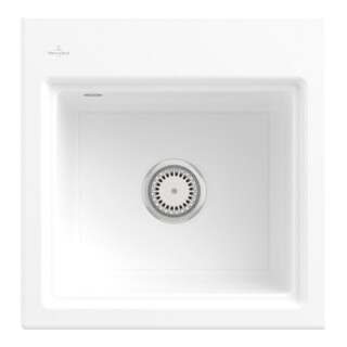 V&B Évier Subway Style 50 S avec vidage, robinet, mitigeur, blanc alpin C-plus