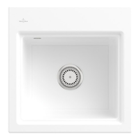 V&B Évier Subway Style 50 S avec vidage, robinet, mitigeur, blanc alpin C-plus