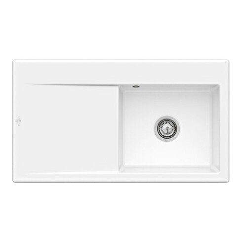 V&B Évier Subway Style 50 vidage à droite, blanc alpin CeramicPlus