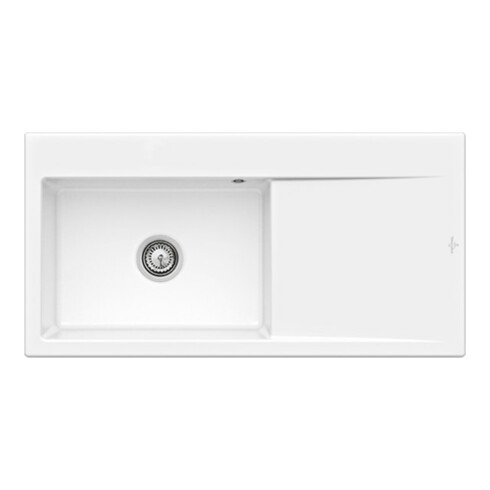 V&B Évier Subway Style 60 bac gauche, CeramicPlus blanc neige