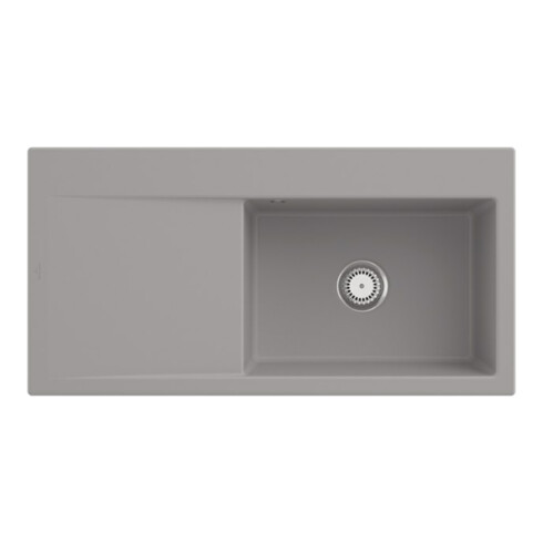 V&B Évier Subway Style 60 dr, avec garniture, mitigeur, fossil C-plus