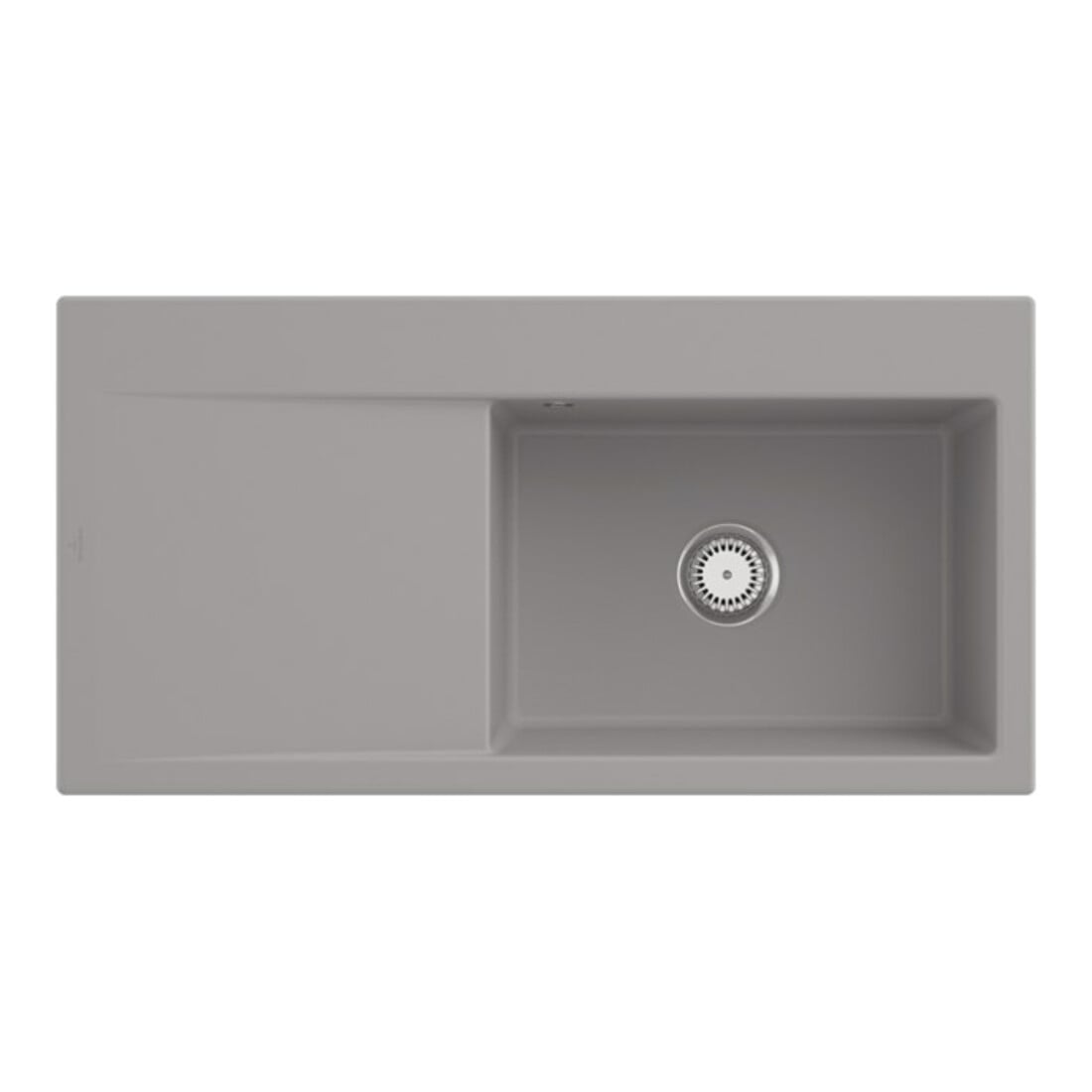 V&B Évier Subway Style 60 dr, avec garniture, mitigeur, fossil C-plus