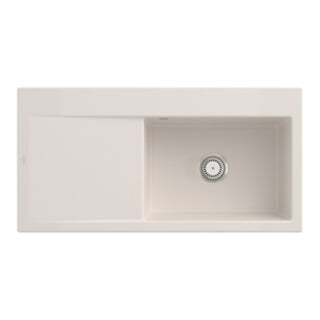 V&B Évier Subway Style 60 droite, avec garniture vidage, crema CeramicPlus