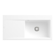 V&B Évier Subway Style 60 droite, avec garniture vidage, mitigeur, acier blanc C-plus