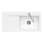 V&B Évier Subway Style 60 li, avec garniture vidage, excentrique, blanc st. C-plus