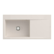V&B Évier Subway Style 60 li, avec garniture vidage, poignée, crema CeramicPlus