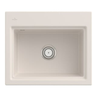 V&B Évier Subway Style 60S avec vidage, mitigeur + grille, crema C-plus