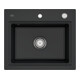 V&B Évier Subway Style 60S, garniture vidage, avec excentrique + grille, P noir-1