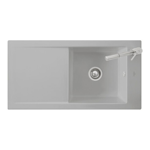 V&B Évier Timeline 60 cm avec garniture de vidage, blanc alpin CeramicPlus