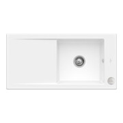 V&B Évier Timeline 60 cm avec garniture de vidage, excentrique, blanc satin C-plus