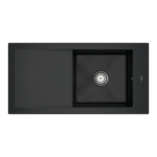 V&B Évier Timeline 60 cm avec garniture de vidage, mitigeur, P noir CeramicPlus