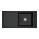 V&B Évier Timeline 60 cm avec garniture de vidage, mitigeur, P noir CeramicPlus-1