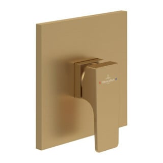 V&B Fertigmontageset Architectura Square UP-EHM-Dusche, Wandmontage, brushed gold