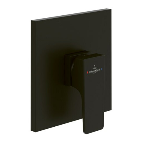 V&B Fertigmontageset Architectura Square UP-EHM-Dusche, Wandmontage, matt black