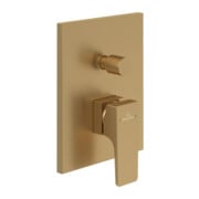 V&B Fertigmontageset Architectura Square UP-EHM-Wanne, Wandmontage, brushed gold