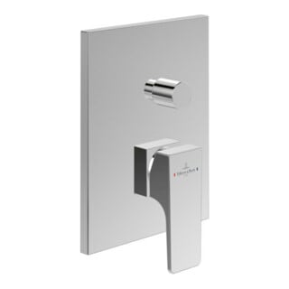 V&B Fertigmontageset Architectura Square UP-EHM-Wanne, Wandmontage, chrom