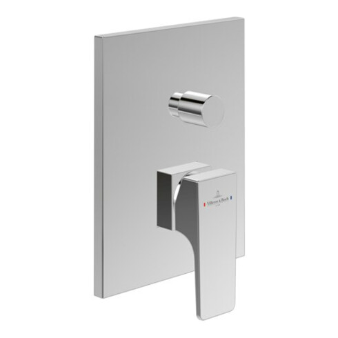 V&B Fertigmontageset Architectura Square UP-EHM-Wanne, Wandmontage, chrom