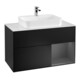 V&B Finion 100 Meuble sous lavabo Éclairage mural Anthracite mat, blanc mat, laqué mat bleu-1
