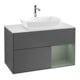 V&B Finion 100 Meuble sous lavabo Éclairage mural Blanc mat, Régulateur huileux mat, Anthracite mat-1