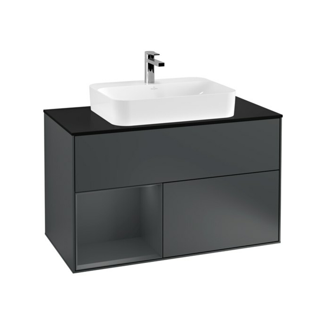 V&B Finion 100 Meuble sous lavabo Éclairage mural Pl b m, Rg l md b m La, md b m Lac