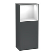 V&B Finion Applique murale armoire latérale 41,8x93,6cm, gauche, blanc, bleu moyen avec Lac