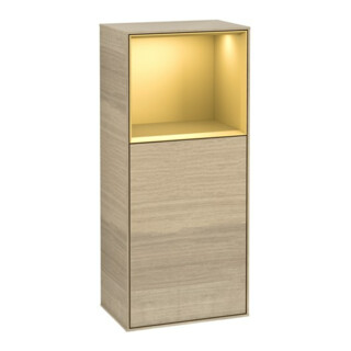 V&B Finion Applique murale armoire latérale 41,8x93,6cm, gauche, étagère sup. plaqué Oa