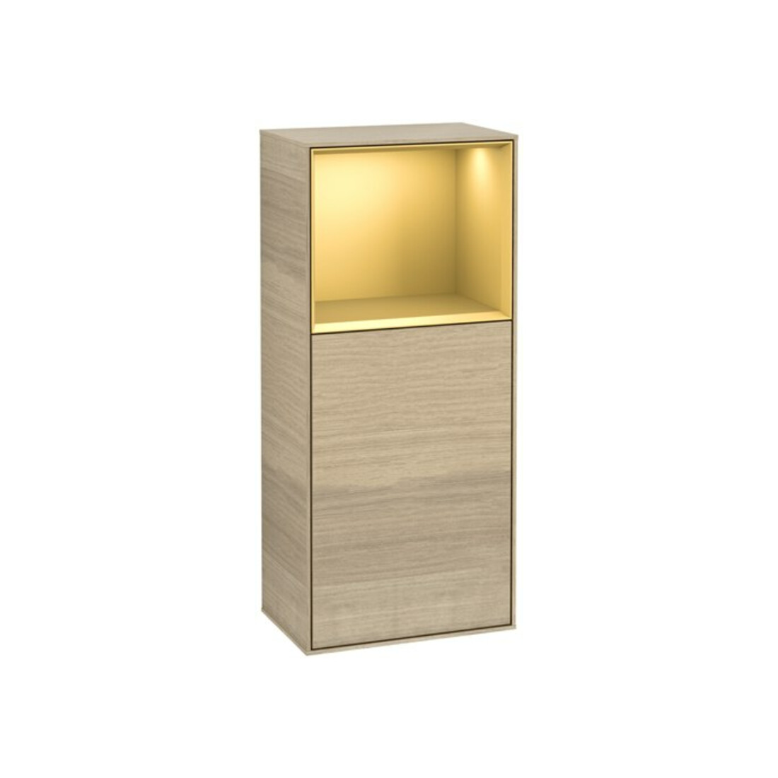 V&B Finion Applique murale armoire latérale 41,8x93,6cm, gauche, étagère sup. plaqué Oa