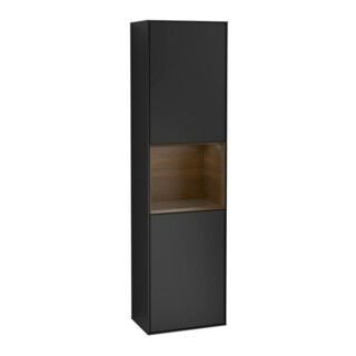 V&B Finion Armoire haute Éclairage mural 41,8x151,6cm, gauche, Reg wal ven, bla m Lac