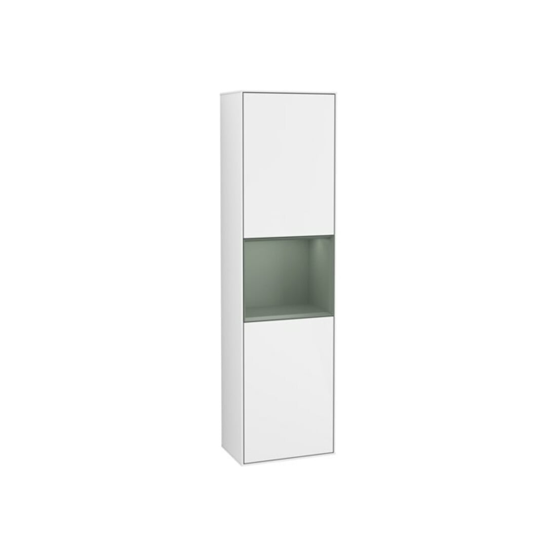 V&B Finion Armoire haute Éclairage mural 41,8x151,6cm, r, Rg Ol m La, blanc brillant Lac