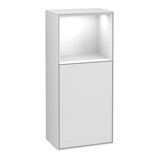 V&B Finion Armoire latérale 41,8x93,6 cm, droite, brillant blanc, blanc avec laque
