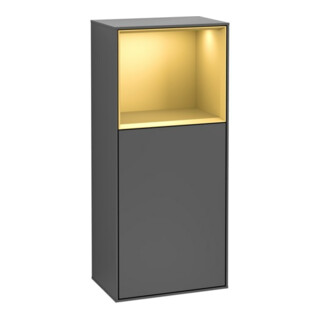V&B Finion Armoire latérale 41,8x93,6 cm, droite, étagère au-dessus du sol, anthracite mat