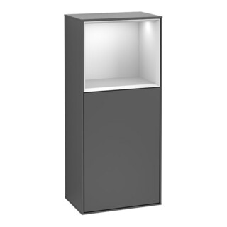V&B Finion Armoire latérale Éclairage mural 41,8x93,6 cm, droite, blanc, gris mat Lac
