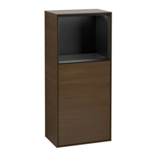 V&B Finion Armoire latérale Éclairage mural 41,8x93,6 cm, droite, régulé, bleu, bois, veinage