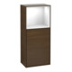 V&B Finion Armoire latérale Éclairage mural 41,8x93,6 cm, gauche, étagère sup. blanc brillant, placage noyer-1