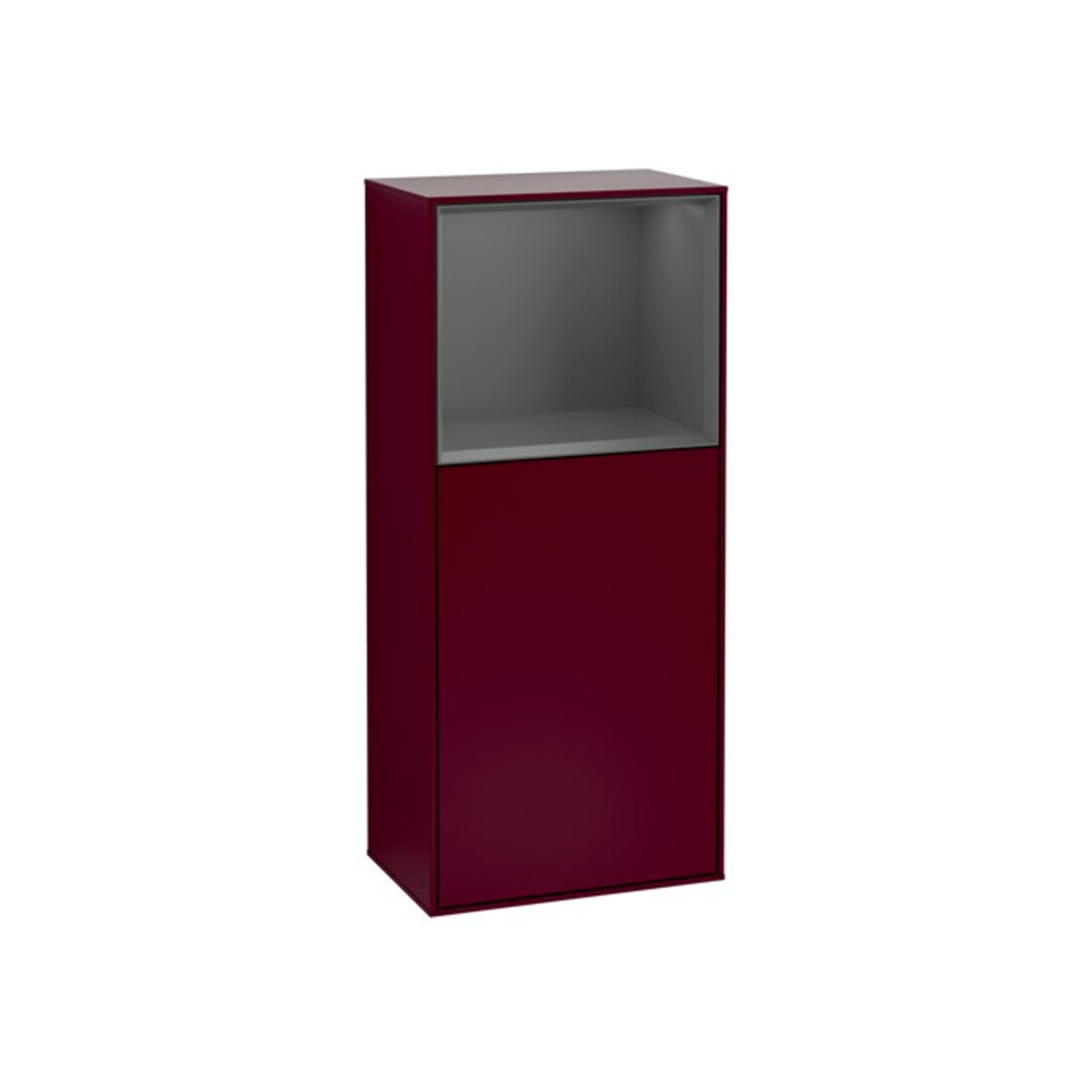 V&B Finion Armoire latérale Éclairage mural 41,8x93,6cm, d, Étagère sup. Anthracite m, Peo m