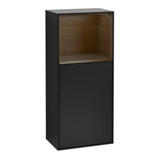 V&B Finion Armoire latérale Éclairage mural 41,8x93,6cm, dr, Rg ob wal ven, bla m Lac