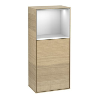 V&B Finion Armoire latérale Éclairage mural 41,8x93,6cm, droite, Reg ob wh. m, Oa Placage