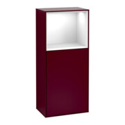 V&B Finion Armoire latérale Éclairage mural 41,8x93,6cm, g., étag. sup. blanc brillant, Peo m