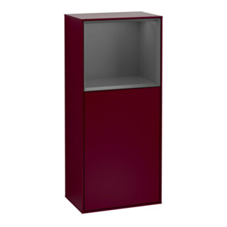 V&B Finion Armoire latérale Éclairage mural 41,8x93,6cm, g, Étagère sup. Anthracite, m, Peo m