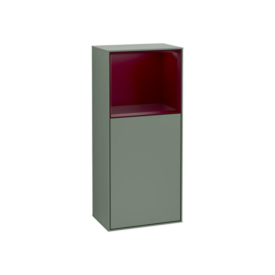 V&B Finion Armoire latérale Éclairage mural 41,8x93,6cm, g, Étagère sup Peo m, Oli. m Lac