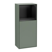 V&B Finion Armoire latérale Éclairage mural 41,8x93,6cm, l, Étagère sup. bla m, Oli. m Lac