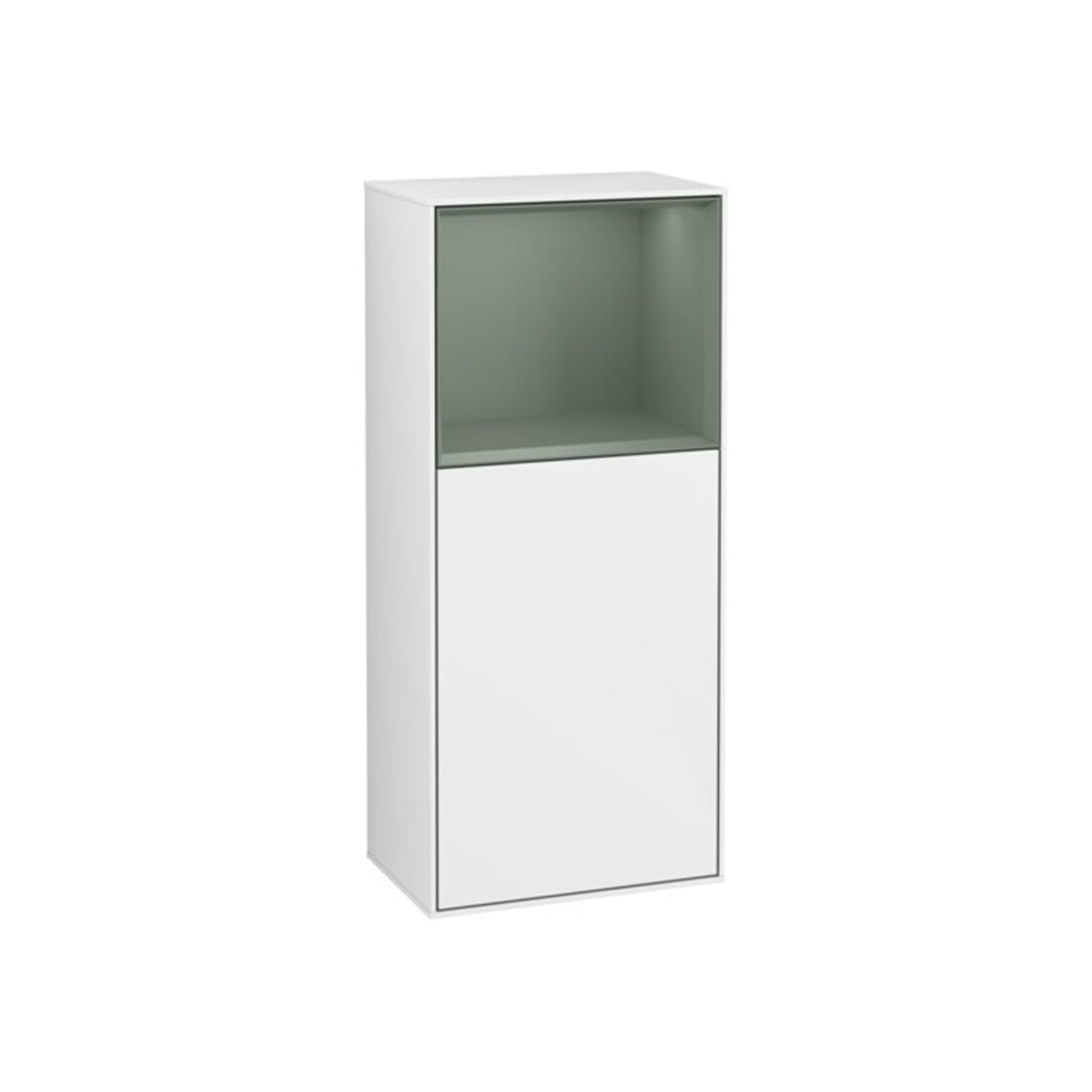 V&B Finion Armoire latérale Éclairage mural 41,8x93,6cm, r, Rg o Oli. m, blanc brillant laqué
