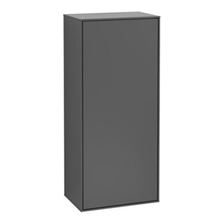 V&B Finion Armoire latérale Éclairage mural 41,8x93,6x27cm, raccordement à droite, gris mat lacqué