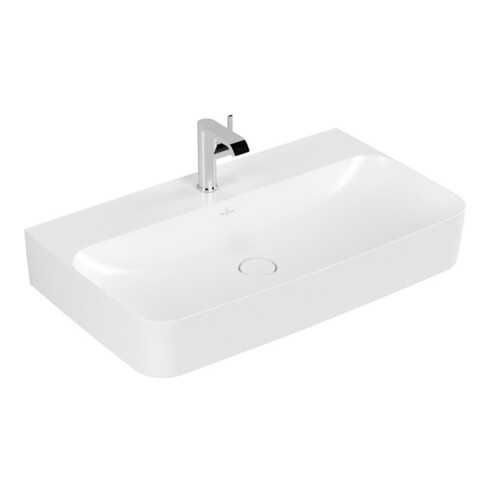 V&B Finion lavabo 80x47 cm, avec trop-plein, blanc brillant C+