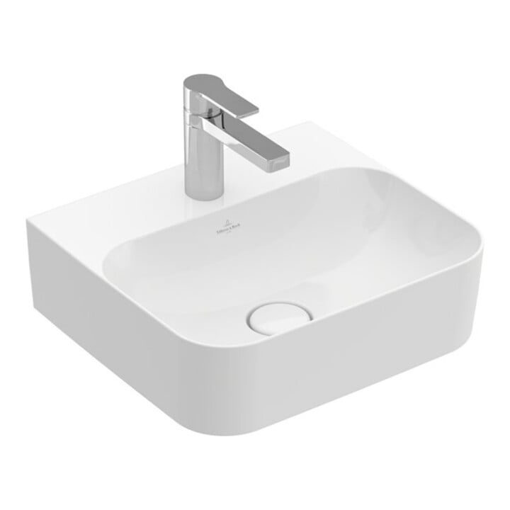 V&B Finion Lavabo à Main 43x39cm, 1 Trous, sans Débordement, Blanc C+
