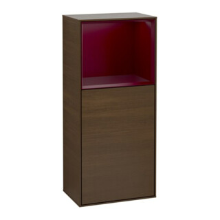 V&B Finion meuble latéral 41,8x93,6 cm, droite, étagère au-dessus Peo m, noyer veinée