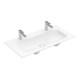 V&B Finion Meuble-lavabo 100x50 cm, 2 trous, sans trop-plein, blanc C+-3