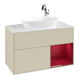 V&B Finion Meuble sous lavabo 100, blanc mat, poignée Pro m laqué, gris mat laqué-1