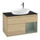V&B Finion Meuble sous lavabo 100 cm, bleu, étagère, laqué, éclairage mural-1