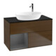 V&B Finion Meuble sous lavabo 100 cm, Pl b m, Rég Anthracite m Lac, noyer ven-1